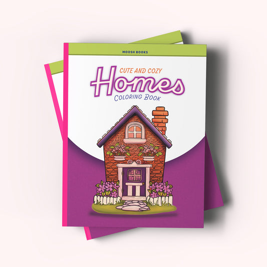 Cute and Cozy Homes Coloring Book